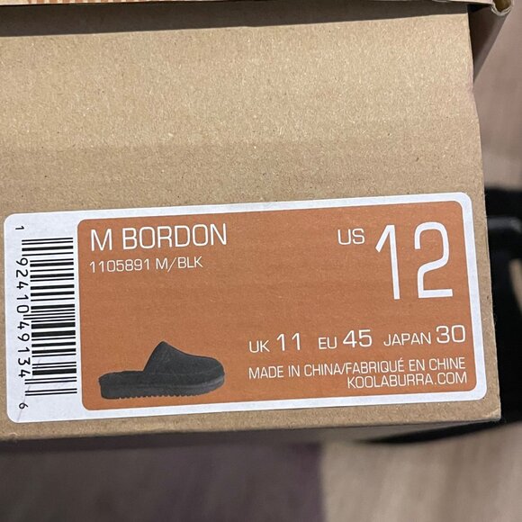 NWT KOOLABURRA BY UGG Men's Bordon Faux Fur Scuff Slippers size 12 - Picture 6 of 7